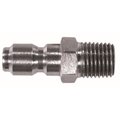 Midland Metal High Pressure Plug, Straight Through, 38 Male Inlet, 38 Male Outlet, 6000 psi Pressure, 300 86041SS